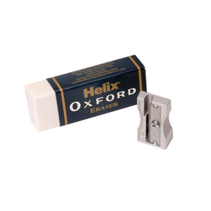 Helix Oxford Large Sleeved Eraser and Sharpener Set