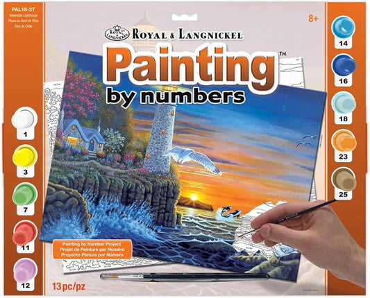 Paint By Numbers Adult Large - Waterside Lighthouse