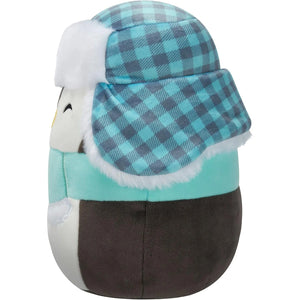 Squishmallows 7.5 Inch - Luna the Black Penguin with Teal Hat