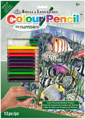 Colour Pencil by Numbers: Tropical Fish