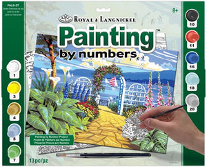 Paint By Numbers Adult Large - Garden Overlooking the Sea