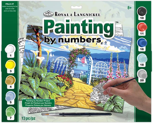 Paint By Numbers Adult Large - Garden Overlooking the Sea