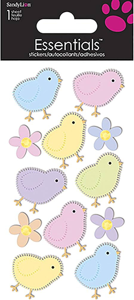 Essentials Sticker Sheet - Pastel Chicks & Flowers