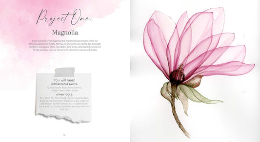 How to Paint Transparent Watercolour Flowers Book