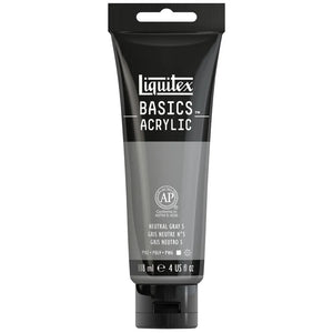 Liquitex Basics Acrylic 118ml - Neutral Grey 5