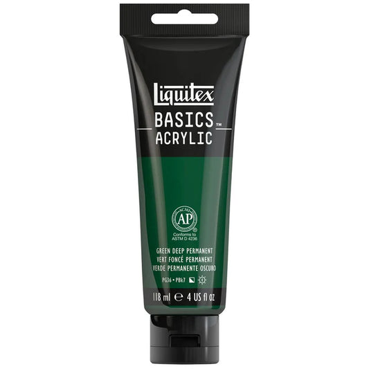 Liquitex Basics Acrylic 118ml - Green Deep Permanent