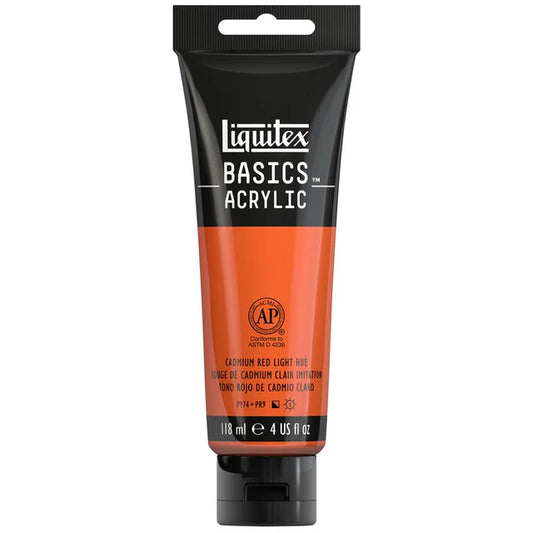 Liquitex Basics Acrylic 118ml - Cadmium Red Light Hue