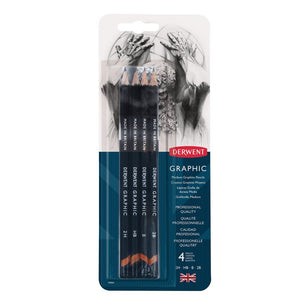 Derwent Graphic Medium Designer Pencil (4 Pack)