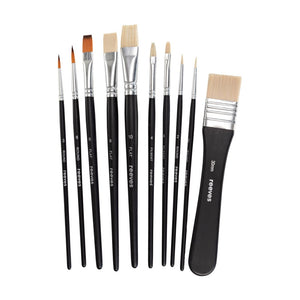 Reeves Mixed Media Short Handle 10 Brush Pack