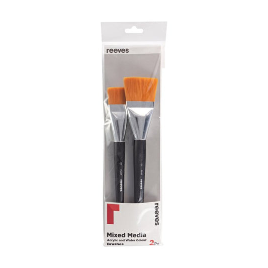 Reeves Mixed Media Brush Pack - Short Handle (2 Pack)