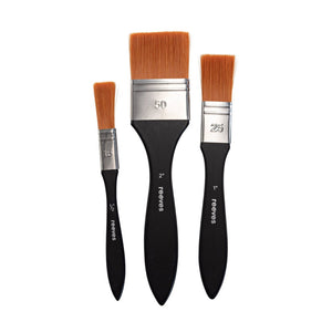 Reeves Mixed Media Short Handle Brushes Acrylic & Watercolour (3 Pack)