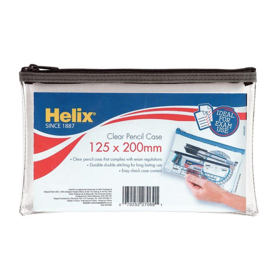 Helix Clear PVC Pencil Case