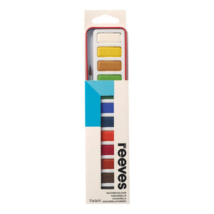 Reeves Watercolour Paint Tin Set with Brush