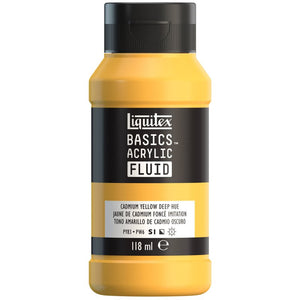 Liquitex Basics Acrylic Fluid Paint - Cadmium Yellow Deep Hue