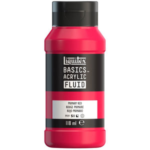 Liquitex Basics Acrylic Fluid - Primary Red S1