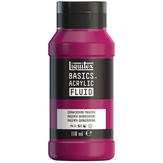 Liquitex Basics Acrylic Fluid - Quinacridone Magenta S1