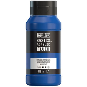 Liquitex Basics Acrylic Fluid - Phthalocyanine Blue