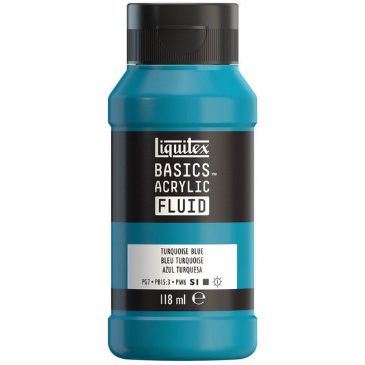 Liquitex Basics Acrylic Fluid - Turquoise Blue