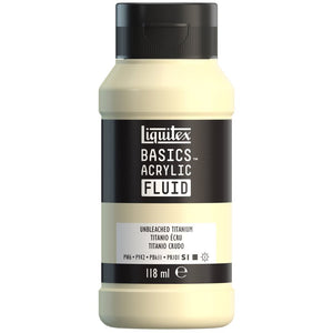 Liquitex Basics Acrylic Fluid Paint - Unbleached Titanium