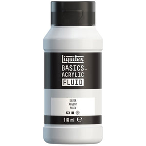 Liquitex Basics Acrylic Fluid - Silver S2