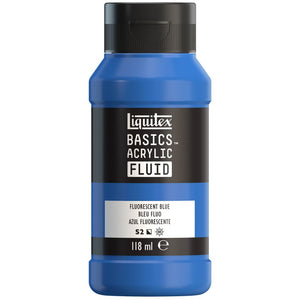 Liquitex Basics Acrylic Fluid Paint - Fluorescent Blue S2