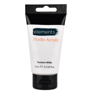 Elements 75ml Acrylic Titanium White