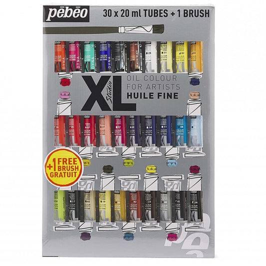 Pebeo XL Fine Oil Set 30 x 20ml Tubes and Brush