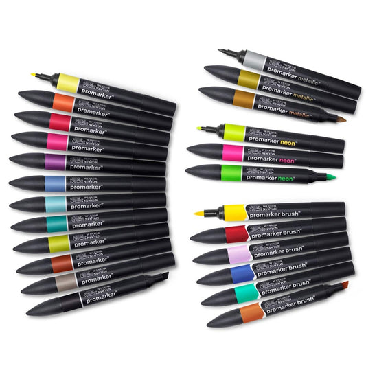 Winsor & Newton Promarker Wallet - 24 Mixed Marker Art Set