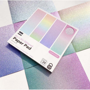 First Edition 6in x 6in Glittered Paper Pad Pastel Ombre