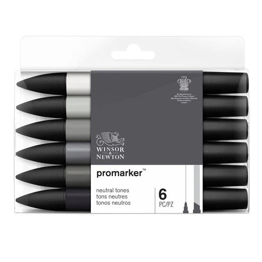 Winsor & Newton Promarkers Collector's Set - 6 Neutral Tones