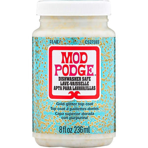 Mod Podge Dishwasher Safe Glitter - Gold 8oz