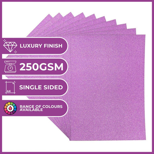 Crafter's Companion Glitter Card 10 Pack - Lilac