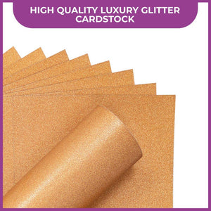 Crafter's Companion Glitter Card 10 Pack- Rose Gold