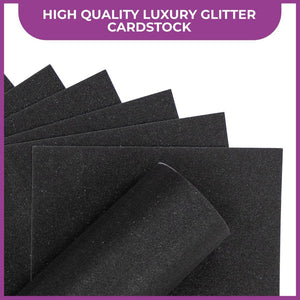 Crafter's Companion Glitter Card 10 Pack - Black