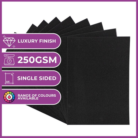 Crafter's Companion Glitter Card 10 Pack - Black