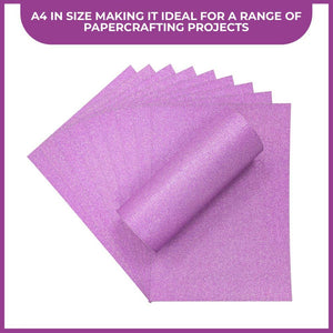 Crafter's Companion Glitter Card 10 Pack - Lilac