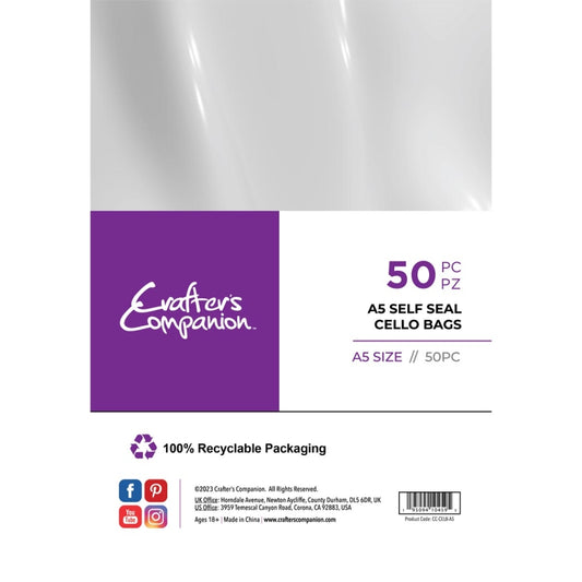 Crafter's Companion Self Seal Cello Bags A5 (50)