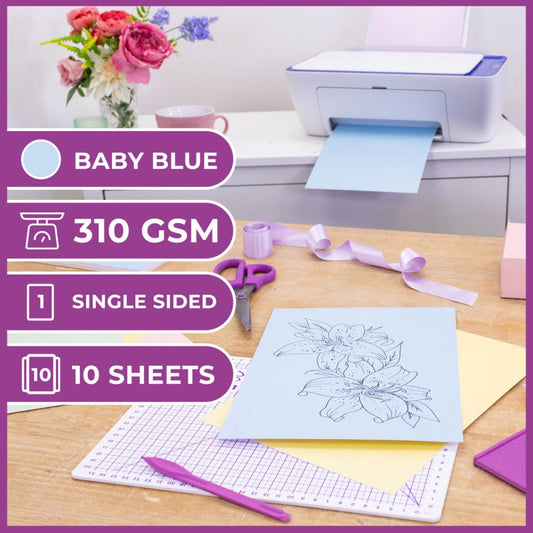 Centura Pearl Single Colour 10 Sheet Pack - Baby Blue