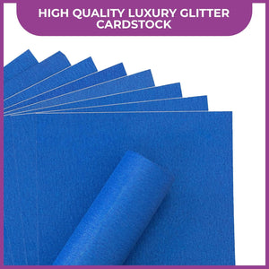 Crafter's Companion Glitter Card 10 Pack - Royal Blue