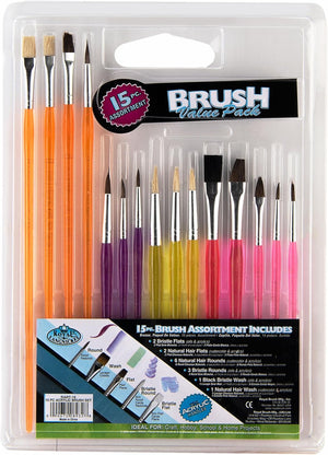 Royal and Langnickel Paint Brush Value Pack of 15