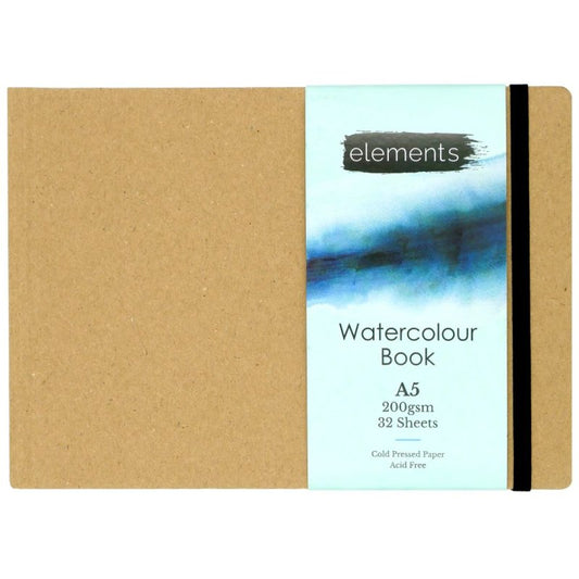 Elements A5 Hard Cover Watercolour Book Landscape