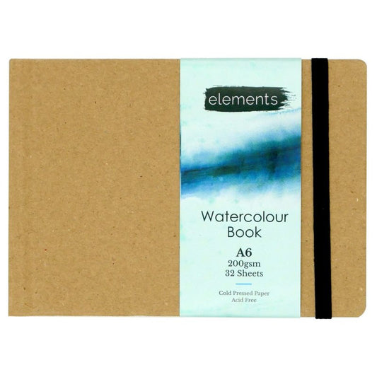 Elements A6 Hard Cover Watercolour Book Landscape