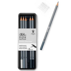 Winsor & Newton Graphite Pencils Studio Collection 6 Tin