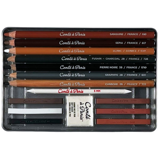 Conte Sketching Tin Set