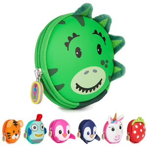 Boppi Tiny Trekker Kids Keyring Travel Pouch Coin Purse - Dinosaur