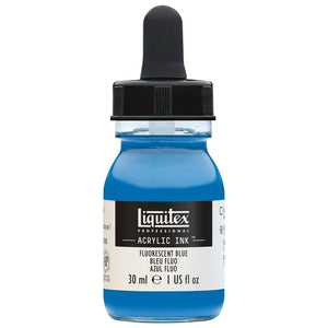 Liquitex Acrylic Ink 30ml - Fluorescent Blue