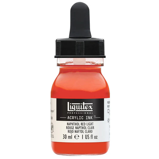 Liquitex Acrylic Ink 30ml - Naphthol Red Light