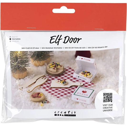 Mini Craft Kit Elf Door - Pizza