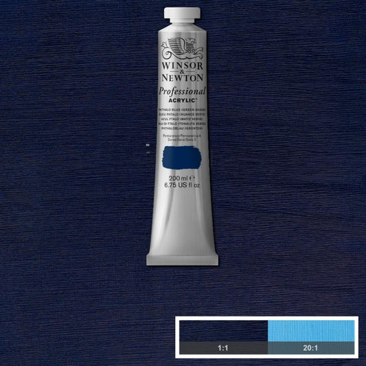 200ml Phthalo Blue Green Shade - Professional Acrylic