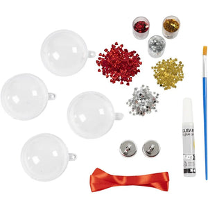 Mini Craft Kit Christmas Baubles Sequins